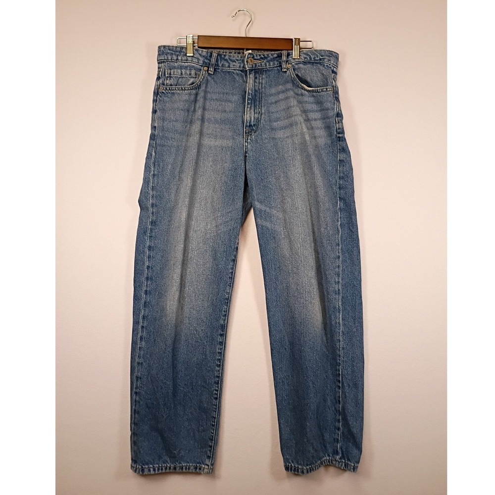 Normcore Forever 21 Premium Mens 30 (33-34) Blue Straight Leg Relaxed Fit Jeans